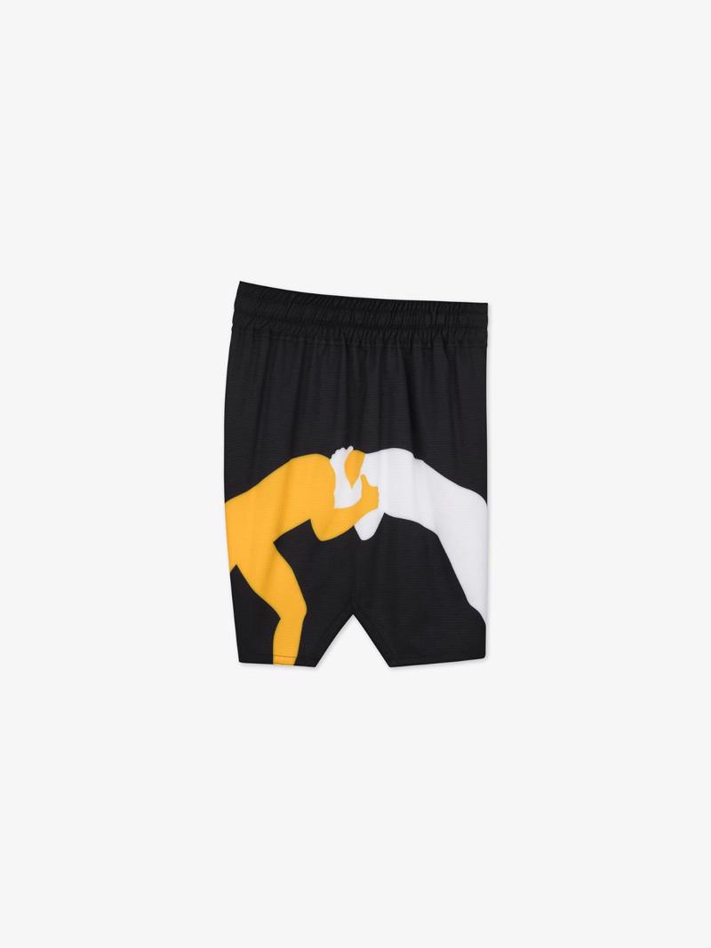 MANTO LOGO classic FIGHT SHORTS-black